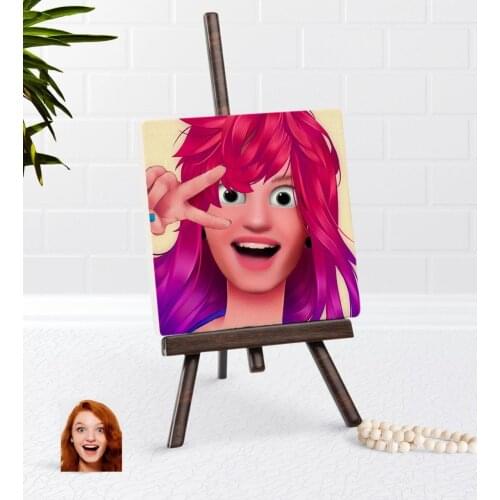 Personalized Women 'S Animation Caricature Of Şovaleli Natural Taş-10