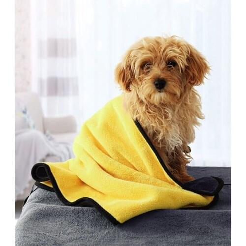 Quickly Dry Pet Towel Bath Absorbent Towel Soft Lint-free Dogs Cats Bath Towels Absorbent And Quick-drying Thick Towel Special
