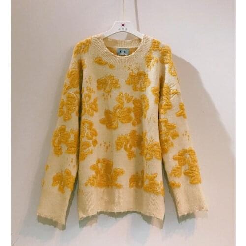 Korean Casual Fashion Sweater Pullover Round Neck Long-sleeved Loose Sweater Sweater Thick Top 2021 Autumn Winter New Women