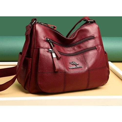 Crossbody Bags for Women Leather Messenger Bags Vintage Luxury Brand Handbag Sac Travel Soft Leather Shoulder Bag Female Bolsa