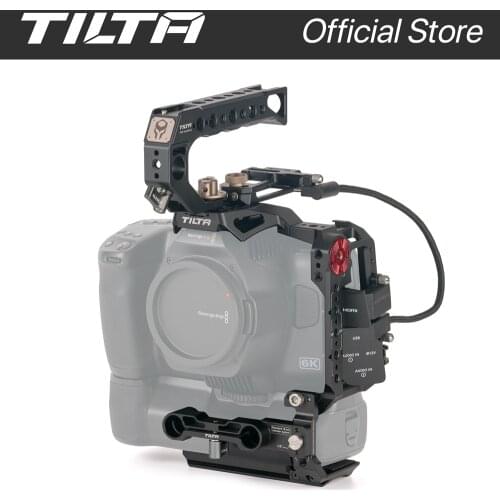 Instock TILTA TA-T11-B Basic Camera Cage Kit for BMPCC 6K Pro SSD Drive Holder for T5 Quick Release Handle 15mm Rod Holder