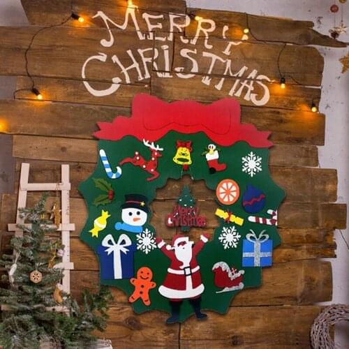 DIY Felt Christmas Tree Family Wall Hanging Decoration Christmas Tree Child New Year Gift Christmas Decoration Artificial Tree