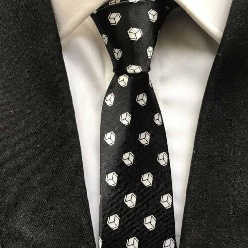 High Fashion Ties Slim Narrow Neckties Geometric Mens Neck Tie Wholesale