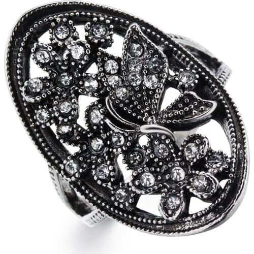 Butterfly Mining Honey Black Creative Ring Micro Inlaid Transparent Zircon Ring Fashion Party Jewelry Ring Girlfriend Gift