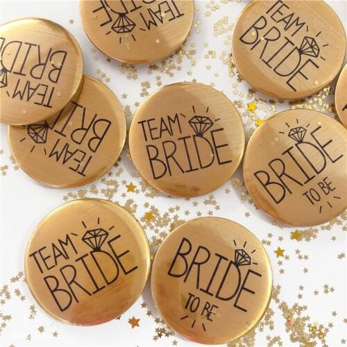 1/10pc Team Bride to Be Groom Badge bachelorette party Hen Party DIY Decoration bridesmaid gift bridal shower Wedding decoration