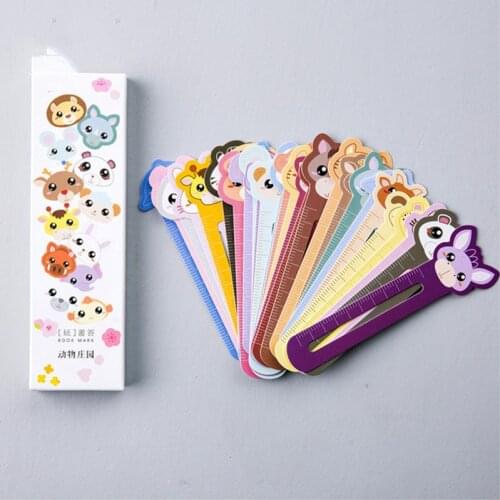 1 Set Fresh Cute Farm Animals Unicorn Paper Bookmarks Books Marker of Page Student Stationery School Office Supply