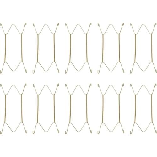 10pcs 8Inch/10Inch Wall Plate Hanger W Type Dish Spring Holder Invisible Dish Hangers Holder Wall Display Plate Stand