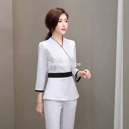 2021 hotel beauty salon beautician uniform spa center work clothes womens foot bath massage suit sauna foot bath uniforms