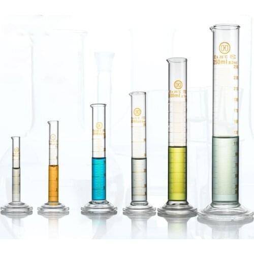 5/10//25/50/100/250/500/1000/2000ml Lab Lead-free Glass Graduated Measuring Cylinder