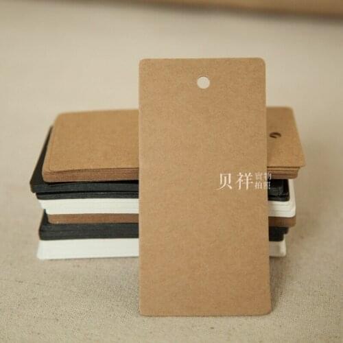 50 Pcs/Lot 5*10cm Rectangle Kraft Paper Blank Price Pack Labels DIY Card Greeting Handmade Hang Tag Party Wedding Gift Bookmark