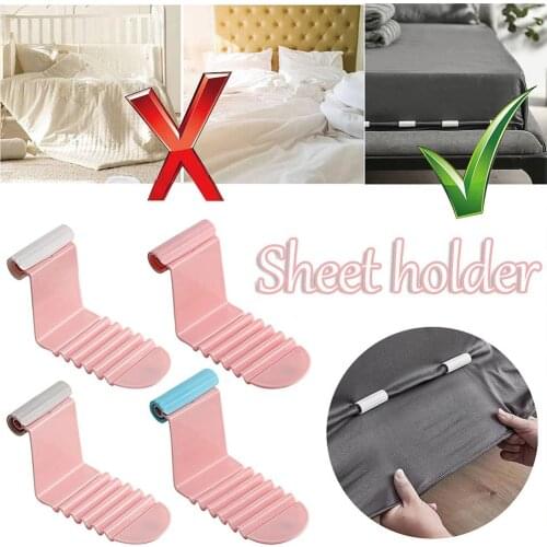 6pcs Needle-Free Bed Sheet Holder Household Invisible Sheet Clip Non-Slip Mattress Sheet Buckle Bed Pegs Home Laundry Storage