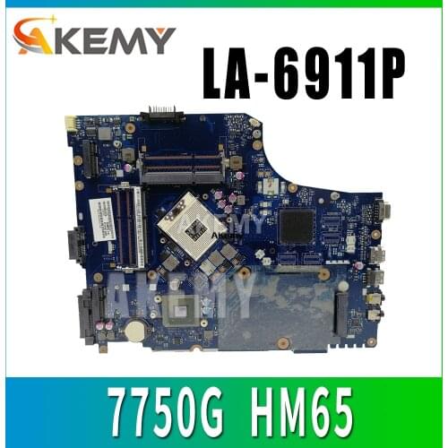 7750G motherbaord For Acer aspire laptop motherboard 7750 7750G MBRN802001 P7YE0 LA-6911P 3AMFG HM65 original 100% tested