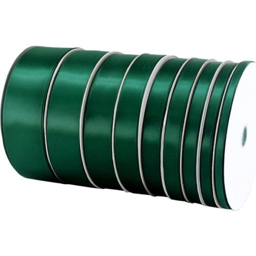 91Meters 6mm 10mm 15mm 20mm 25mm 40mm Blackish Green Satin Ribbons for Crafts Bow Handmade Gift Wrap Party Wedding Decorative