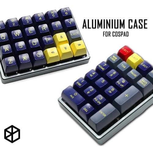 Anodized Aluminium case for cospad xd24 custom keyboard dual purpose case with CNC Aluminum Cone Feet