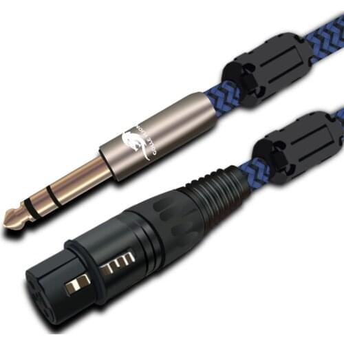 Audio Cable Stereo 6.35mm 1/4" Male to XLR 3 Pin Female for Microphone Amp Mixer XLR to TRS Premium Mic Cable 1M 2M 3M 5M