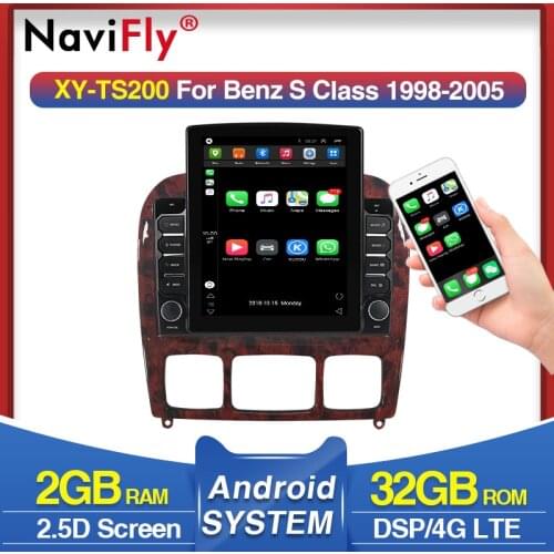 9.7'' 4GLTE DSP For Mercedes Benz S Class W220 S280 S320 S350 S400 S430 S500 S600 S55 AMG 1998-2005 Car Radio Multimedia player