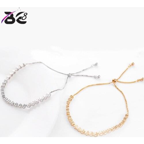 Be8 New Arrival Leaf Shape Gold Color Chain Link Bracelets Beartiful Bracelets Jewelry For Women Girl Party Show Gifts B-091