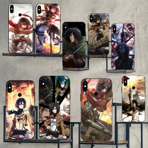 Anime girl Mikasa Attack on Titan Phone Cases For Xiaomi Mi Redmi Note 7 8 9 pro 8T 9T 9S 9A 10 Lite pro