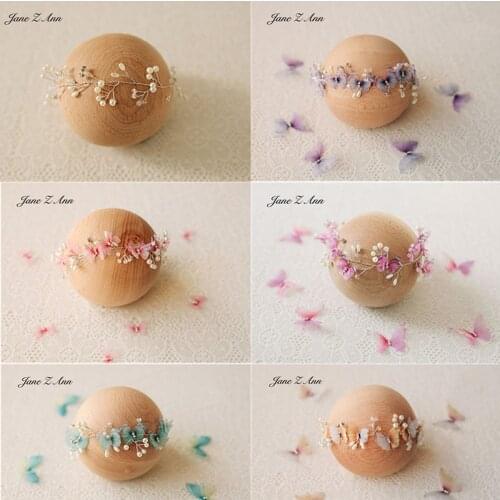 Flower fairy butterfly pearl hair lead decorated head flower baby 100-day 1 year newborn photography props taking pictures