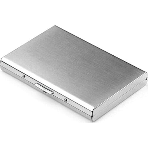 Stainless Steel Bank Credit Card Holder For Men Anti Protect Travel ID Cardholder Women Rfid Wallet Metal Case Porte Carte