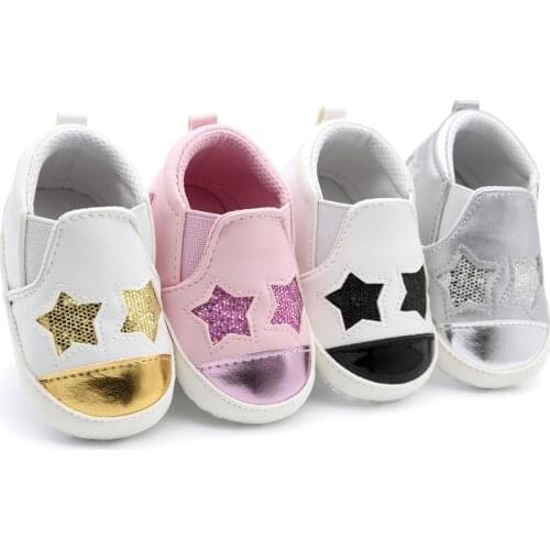 Baby Shoes Boy Girl Newborn Infant Toddler Casual Comfor Cotton Sole Anti-slip PU Leather Girls First Walkers Crawl Crib Shoes