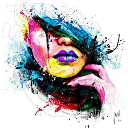 GATYZTORY Abstract Woman Painting Out By Number Kits For Adults On Canvas With Frame Oil Picture Drawing Coloring By Number Art