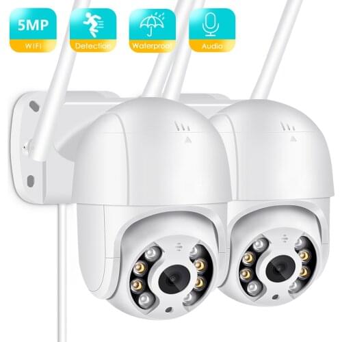 BESDER 5MP PTZ WiFi Camera Motion Two Voice Alert Human Detection Outdoor IP Camera Audio IR Night Vision Video CCTV Surveillan