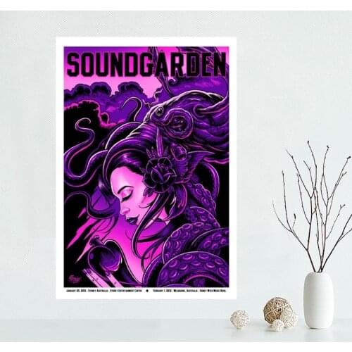 Nice SOUNDGARDEN Poster Custom Canvas Poster Art Home Decoration Cloth Fabric Wall Poster Print Silk Fabric