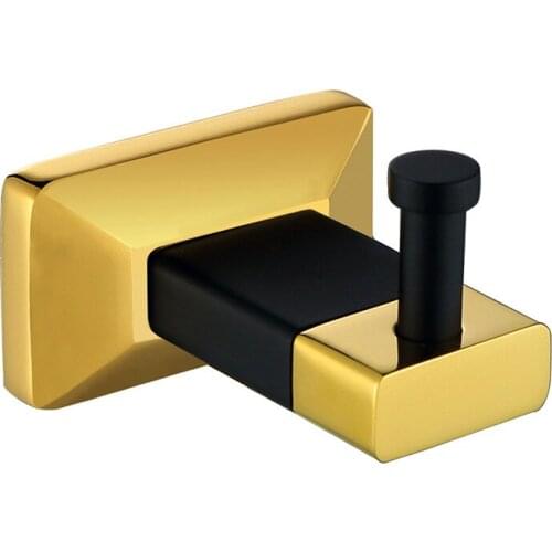 Luxury gold and black brass copper bathroom Robe Hook Clothes hook Bathroom accessories hardware