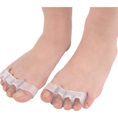 Hot 2 Pair Toe Separator Hallux Valgus Orthotics Thumb Bunion Overlapping Toe Corrector Foot Care