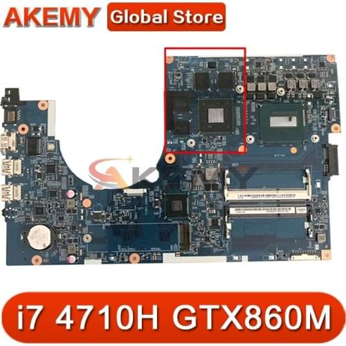 Akemy 14204-1M 448.02G13.001M for ACER VN7-791 VN7-791G Laptop motherboard CPU i7 4710H GTX860M DDR3 Test OK Mainboard
