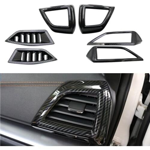For Subaru Impreza Crosstrek XV 2017-2020 Dashboard Air Vent Cover Carbon fiber ABS Decoration Trim