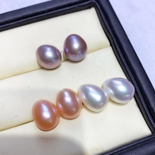 Natural Freshwater Pearls High Quality 8x12mm Loose Beads Drop Shape Pearl for Jewelry Making Women Rice Pearl Earring