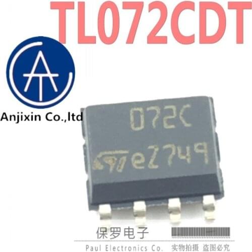 10pcs 100% orginal and new operational amplifier TL072CDT TL072C 072C SOP-8 ST in stock