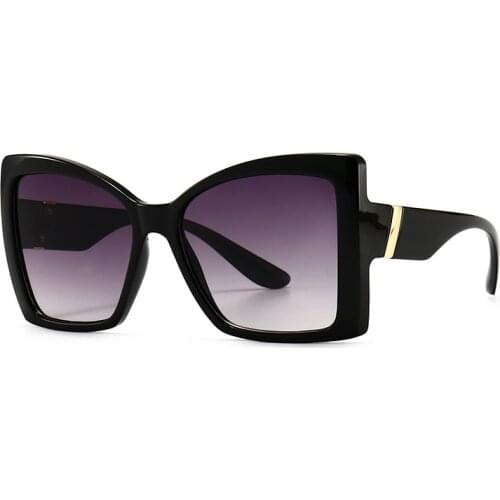 Luxury Brand Designer Big Frame Cat Eye Sunglasses Women Fashion Vintage Popular Travel Sun Glasses Sexy Ladies Shades UV400