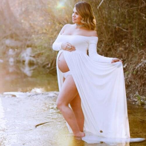 Maternity Dresses For Photo Shoot Tailing Pregnancy Dress Photography Props Maxi Gown Dresses for Pregnant Women Clothes