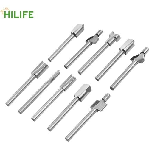 DIYWORK Woodworking Cutter Polishing Milling Cutter Engraving Machine Electric Trimming Machine Fits Dremel Rotary Set