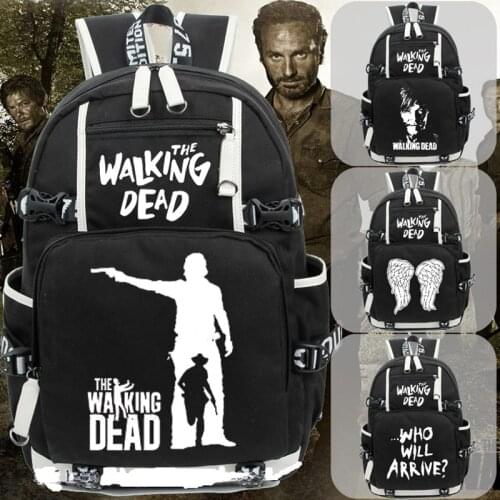 Men The Walking Dead Fire Wing Backpack Bag Student School Book Printing Bag Casual Bag Cosplay Gift