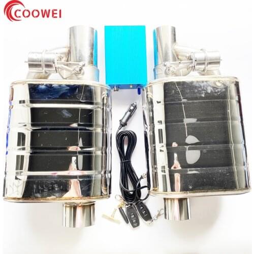Car Exhaust System Vacuum Valve Control Exhaust Pipe Kit Variable Silencer Stainless Universal 51 63 76 mm remote control