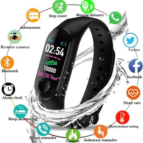 2020 New Sport Smart Wristband Blood Pressure Heart Rate Monitor Smart Watch Fitness Tracker Pedometer Band Men Women Waterproof