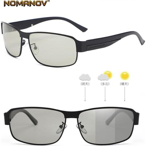 Oculos De Sol Feminina Sunglasses Men Polarized Smart Photochromic Glasses Metal Half Frame Retro Classic Polarized Sunglasses