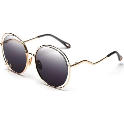 Retro Hip hop Sunglasses Women Men Brand Design Metal Double Beam Punk Sun Glasses Brown Gradient Shades For Women Men UV400 NX
