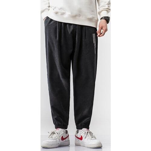 Sweatpants Men Fashion Solid Color Track Pants Elastic Waist Casual Pants Men Streetwear Loose Joggers Casual Trousers Men
