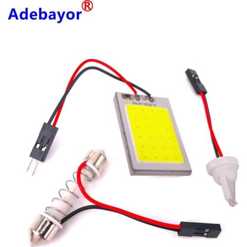 1pcs Car Led T10 C5W Cob 24 36 48SMD Reading Car Led parking Bulb Auto Interior Panel Light Festoon License Plate light Bright