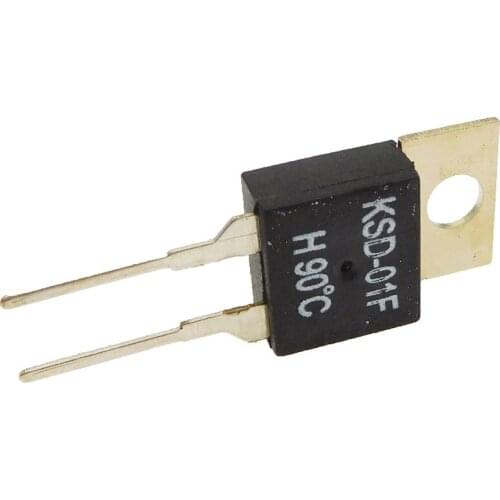 10pcs/lot KSD-01F 90 degrees normally open TO220 package thermostat temperature control switch