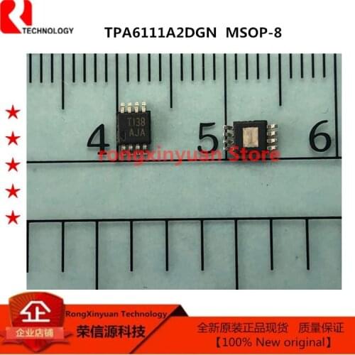 TPA6111A2DGN Marking: AJA MSOP-8 TPA6111A2DGNR TPA6111 150-mW STEREO AUDIO POWER AMPLIFIER 100% new original