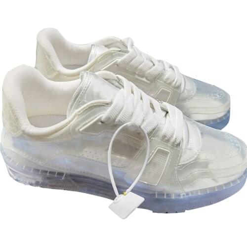 V vl French mens and womens sports shoes couples top version Italian design evening shining flat shoes black and white mixed