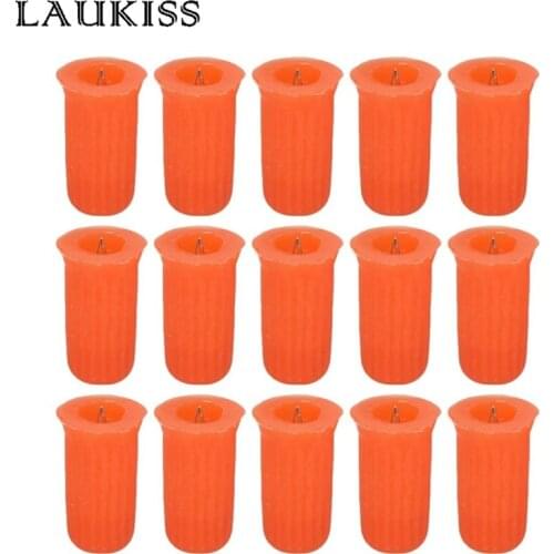 100PCS Eyelash Glue Bottle Plug Glue Bottle Pins Blocking Needle for Eyelash Extensions Tools Orange