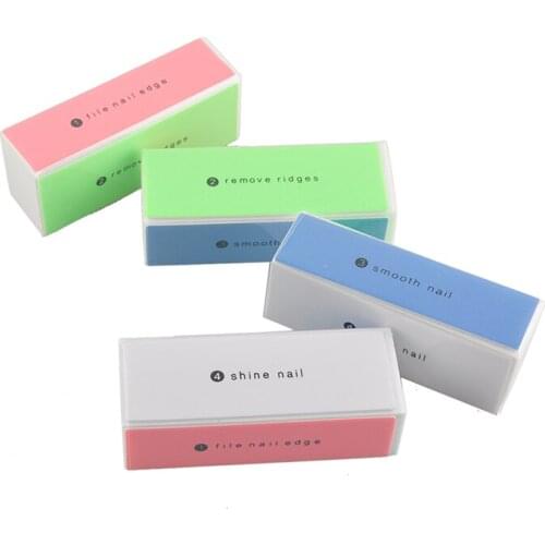 10pcs/lot Nail File Buffer Polishing Block Sanding Nail Art Tool Manicure Sponge Setback Device Tool UV Gel Nail Polish Tool