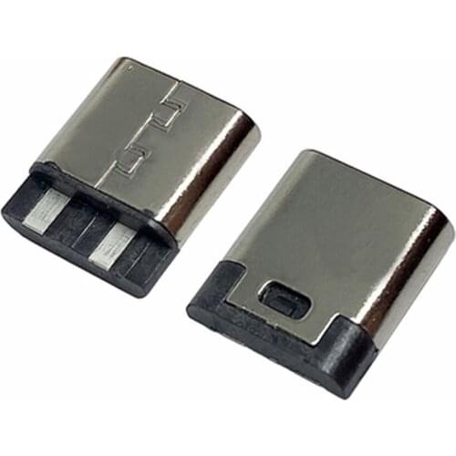 100Pcs/Lot Micro Usb Jack 3.1 Type-C 2Pin 2-core Welding Wire Female Connector For Mobile Phone Charging Port Charging Socket